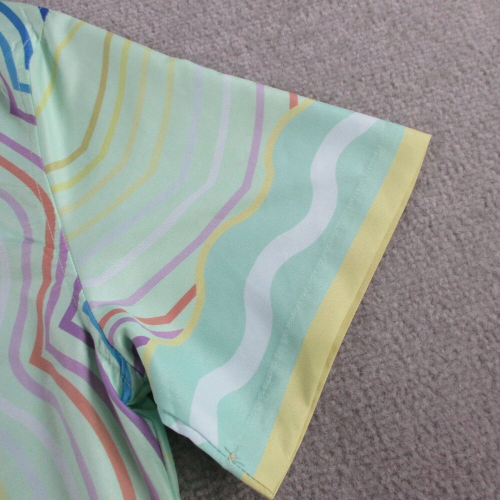 Replica Casablanca Tennis Club Shirt Size 2XL Multicolor Masao San Print Camp - Picture 7 of 12